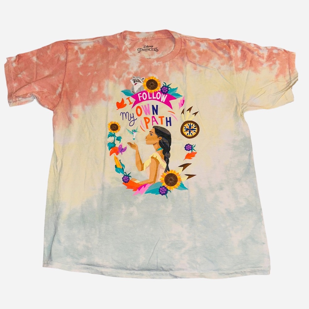 New Disney Princess tie dye Pocahontas shirt sz L